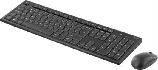 DELTACO trådlöst tangentbord och mus, Nordiskt - svart