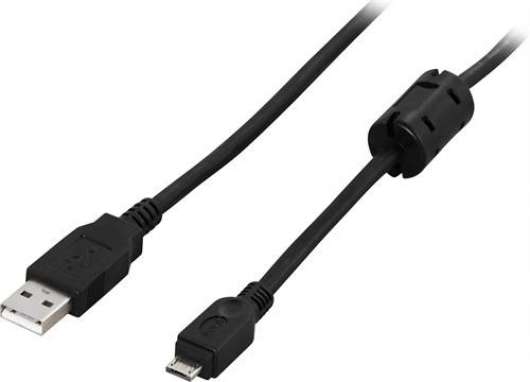 DELTACO USB 2.0 kabel Typ A ha - Typ Micro A ha, 2m, svart