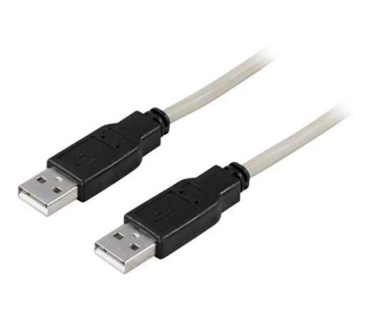 DELTACO USB 2.0 kabel Typ A hane - Typ A hane 0.5m - Grå