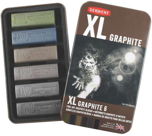 Derwent XL Graphite Blocks 6 Tin