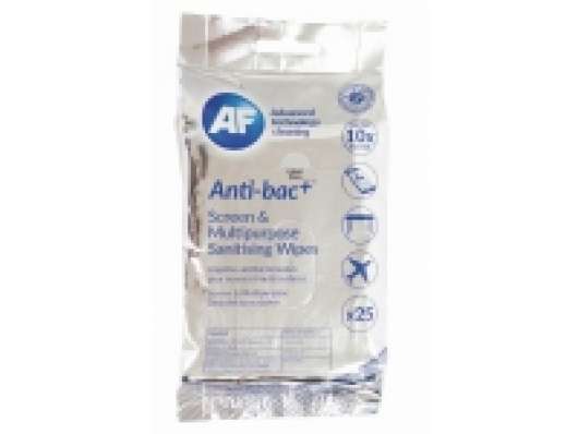 Desinfektionsservietter af anti-bac+, til skærm og overflader, pakke a 25 stk.