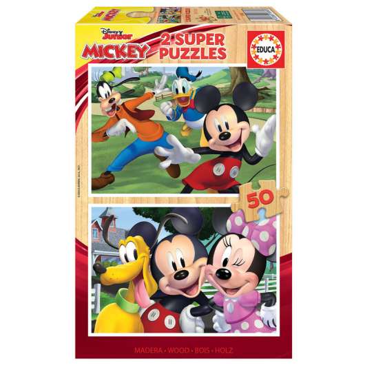 Disney Mickey and Friends wooden puzzle 2x50pcs