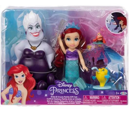 Disney The Little Mermaid Ariel + Ursula doll 15cm