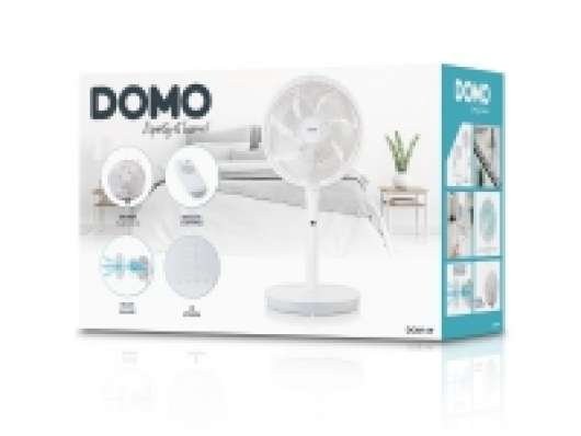 Domo DO8149, Bladfläkt för hushållsbruk, Vit, Golv, Bord, 90°, 700 - 1000 mm, 4 h