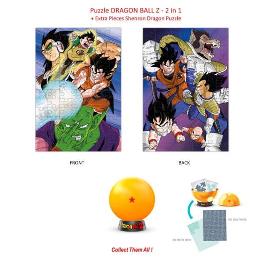 Dragon Ball Z - Collectible Puzzle - 1 Star - 2In1 Puzzle + Extra