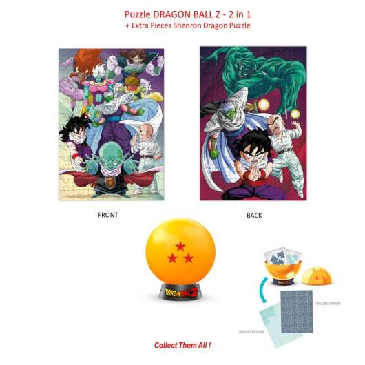 Dragon Ball Z - Collectible Puzzle - 3 Stars - 2In1 Puzzle + Extra