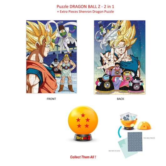 Dragon Ball Z - Collectible Puzzle - 5 Stars - 2In1 Puzzle + Extra