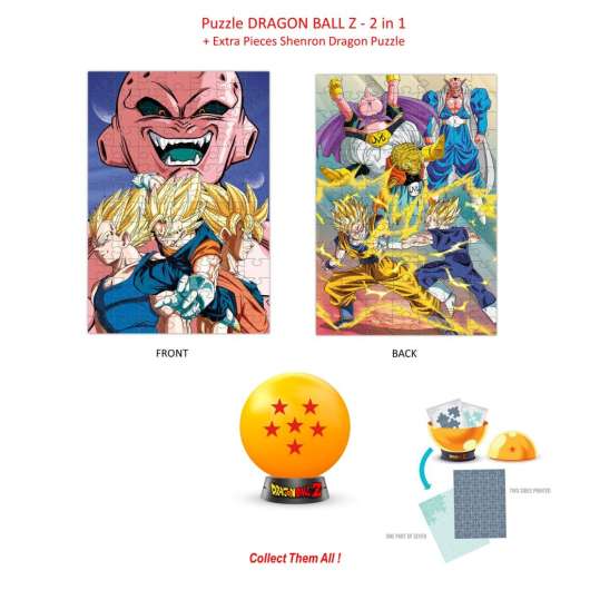 Dragon Ball Z - Collectible Puzzle - 6 Stars - 2In1 Puzzle + Extra