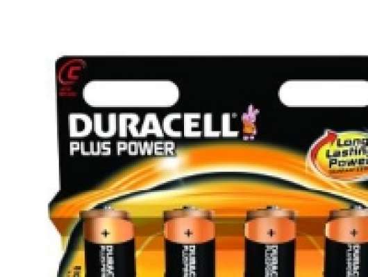 Duracell MN1400B4, Engångsbatteri, C, Alkalisk, 1,5 V, 4 styck, Svart, Orange