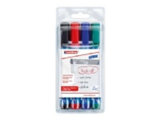 edding 383 flipchart - Markering - för flipdiagram - svart, röd, blå, grön - vattenbaserat bläck - 1-5 mm - paket med 4