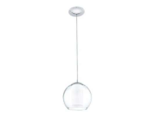 Eglo BOLSANO - Hängande lampa 1 uttag - E27 - vit, klar, krom