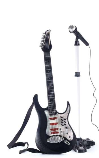 Electric Guitar with Microphone & Stand