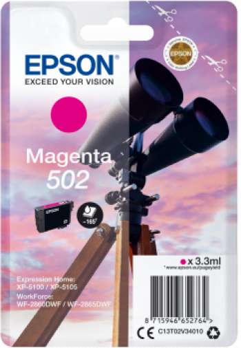 Epson 502 Magenta - 165 sidor