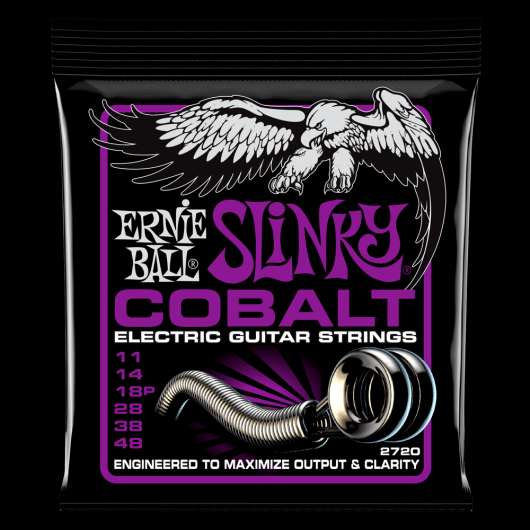 Ernie Ball Slinky kobolt gitarrsträngar, elgitarr Power Slinky 011-048