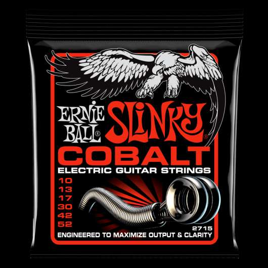 Ernie Ball Slinky kobolt gitarrsträngar, elgitarr Skinny Top Heavy Bottom 010-052