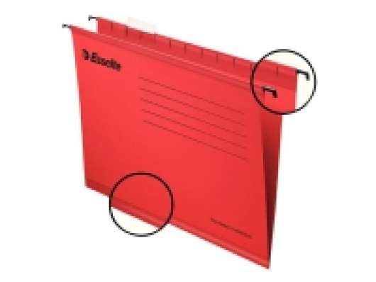 Esselte - Hängfil - expanderar - V-Base - Folio - röd