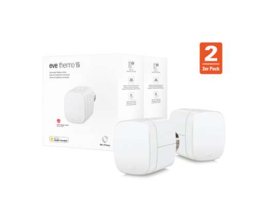 Eve Thermo (2020) 2-Pack fungerar med Apple HomeKit