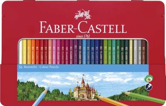Faber Castell Color pencils hexagonal tin 36 pcs