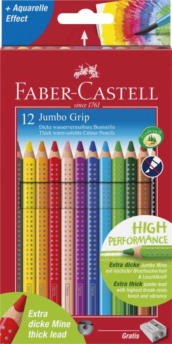 Faber-Castell Coloured Pencil Jumbo Grip 12 pcs