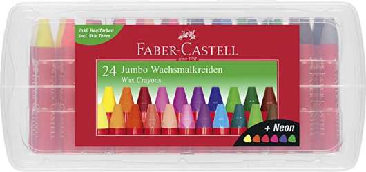 Faber-Castell Jumbo Wax Crayons, 24 pc