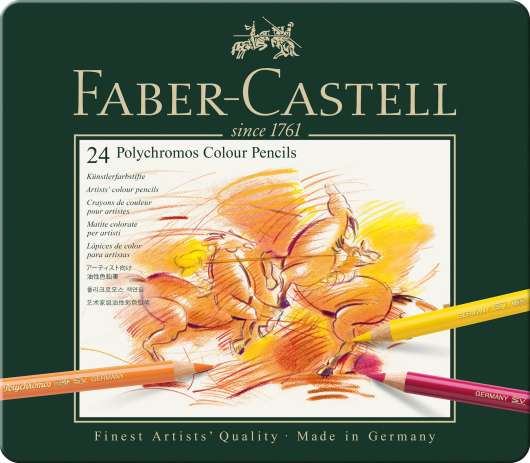 Faber-Castell Polychromos colour pencil tin of 24