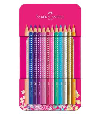 Faber-Castell Sparkle colour pencil,12 pc in tin box