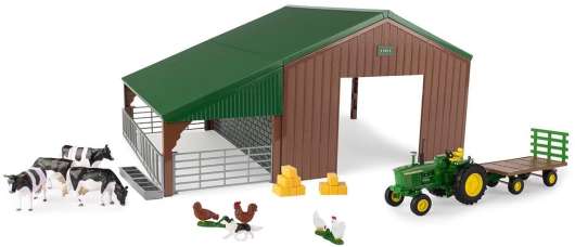 Farm Building set with John Deere Tractor