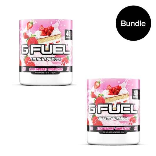 G Fuel - 2x Strawberry Shortcake Tub - 40 Servings - Bundle