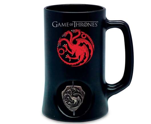 Game Of Thrones Targaryen Spinning Logo Black Stein