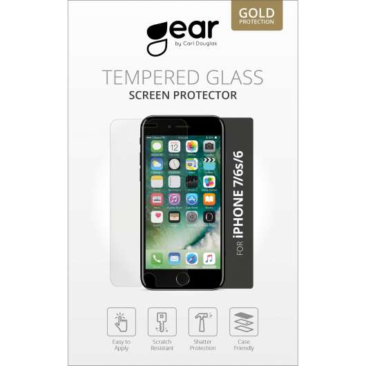 GEAR skärmskydd iPhone 6/7/8 Härdat Glas 2.5D