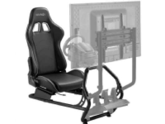 Gear4U - Racing simulator cockpit - lutning - polyuretanläder, powder-coated steel frame - svart