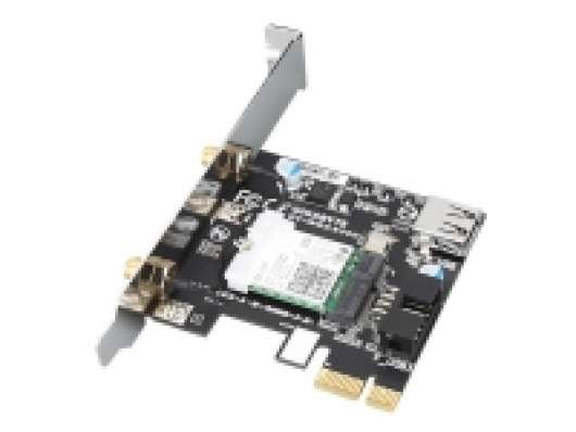 Gigabyte GC-WBAX200 - Nätverksadapter - PCIe - 802.11a, 802.11b/g/n, 802.11ac Wave 2, Bluetooth 5.0, 802.11ax