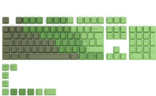 Glorious GPBT Keycaps ISO NOR-Layout (114st) - Olive