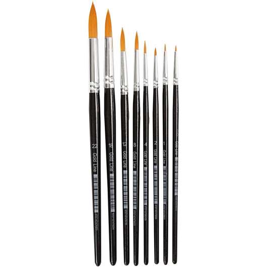 Gold Line Brushes Size 0-22 W 1,5-8 mm Round 8mixed