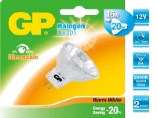 GP Lighting 056447-HLME1, 16 W, GU4, Varmvitt, 2000 h, MR11, 170 LM