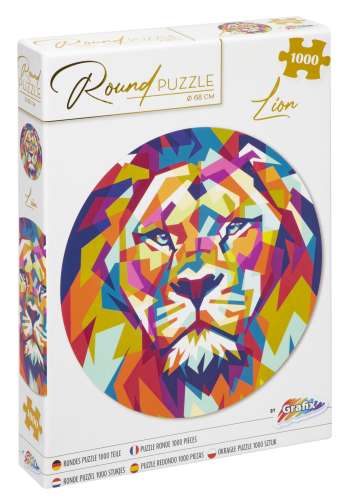 Grafix - Lion Round Puzzle 1000 pcs -