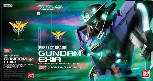 Gundam - Model Kit - Perfect Grade - Exia Lighting Model - 27Cm