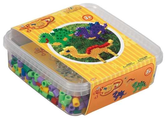 HAMA Beads Maxi 600 beads & 1 pegboard in box -Yellow