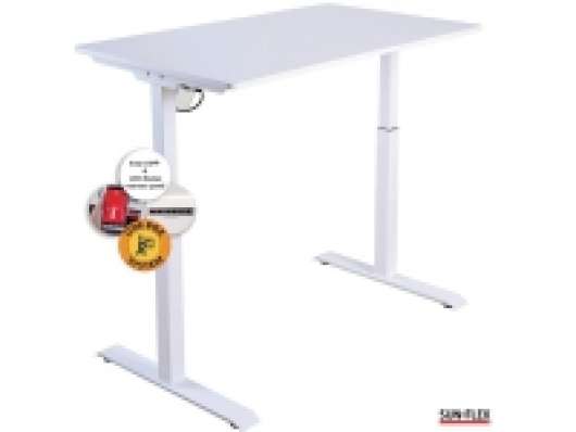 Hæve-sænke-bord sun-flex easydesk elite, elektrisk, 120 x 60 cm, hvid