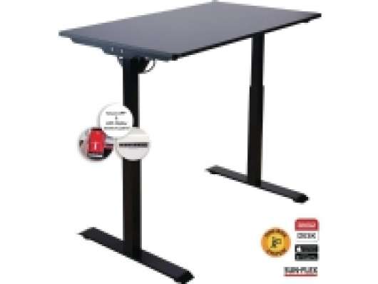 Hæve-sænke-bord sun-flex easydesk elite, elektrisk, 120 x 60 cm, sort
