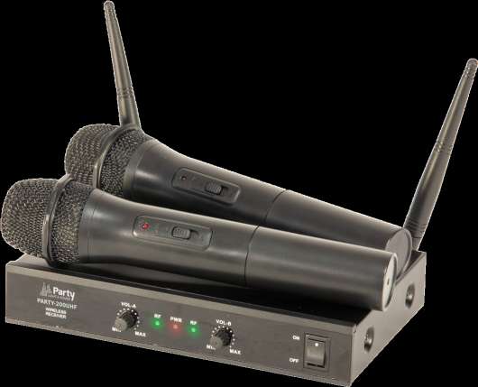 Ibiza trådlöst mikrofonsystem 2 kanaler