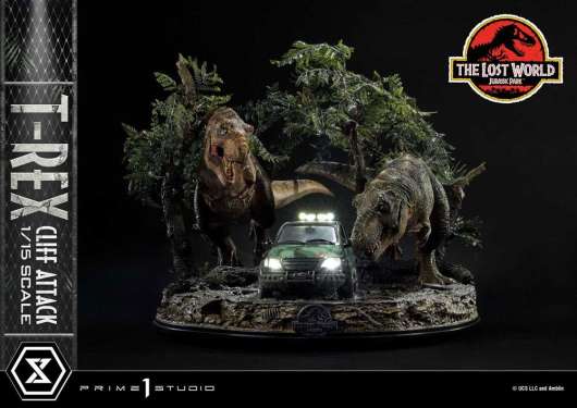Jurassic Park The Lost World - T-Rex Cliff Attack -Statue 1/15 53Cm