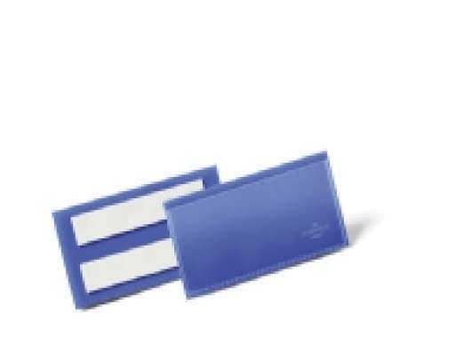 Lagerlomme/etiketholder Durable 100x38 mm selvklæbende blå - (50 stk.)