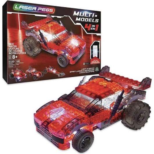 Laser Pegs Multi Models 4in1 Red Racer