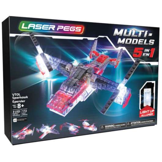 Laser Pegs Multi Models 5in1 VTOL Sparhawk