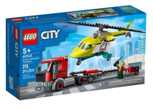 LEGO City Rescue helicopter transports 60343