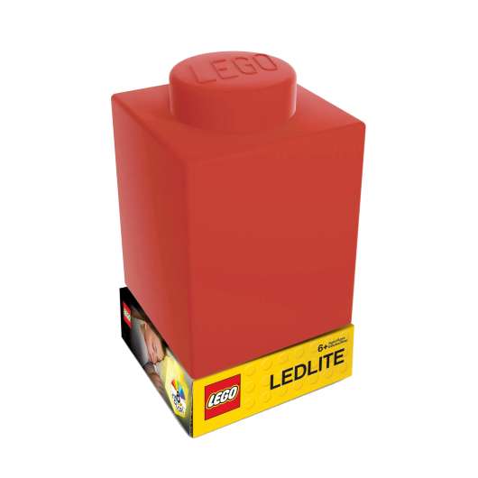 LEGO Silicone Brick Night Light w/LED Red /Red