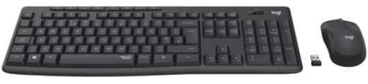 Logitech MK295 Trådlös mus- och tangentbordskombination med SilentTouch-teknik - Svart