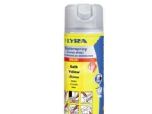 Lyra markeringsspray gul - 500 ml. (4180) - UN 1950 Aerosoler, brandfarlige 2.1.