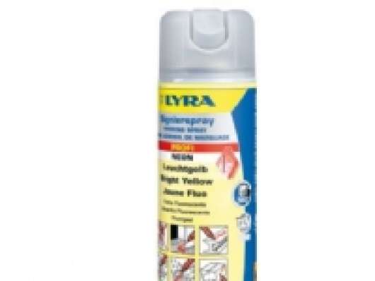 Lyra markeringsspray neongul - 500 ml. (4180) - UN 1950 Aerosoler, brandfarlige 2.1.